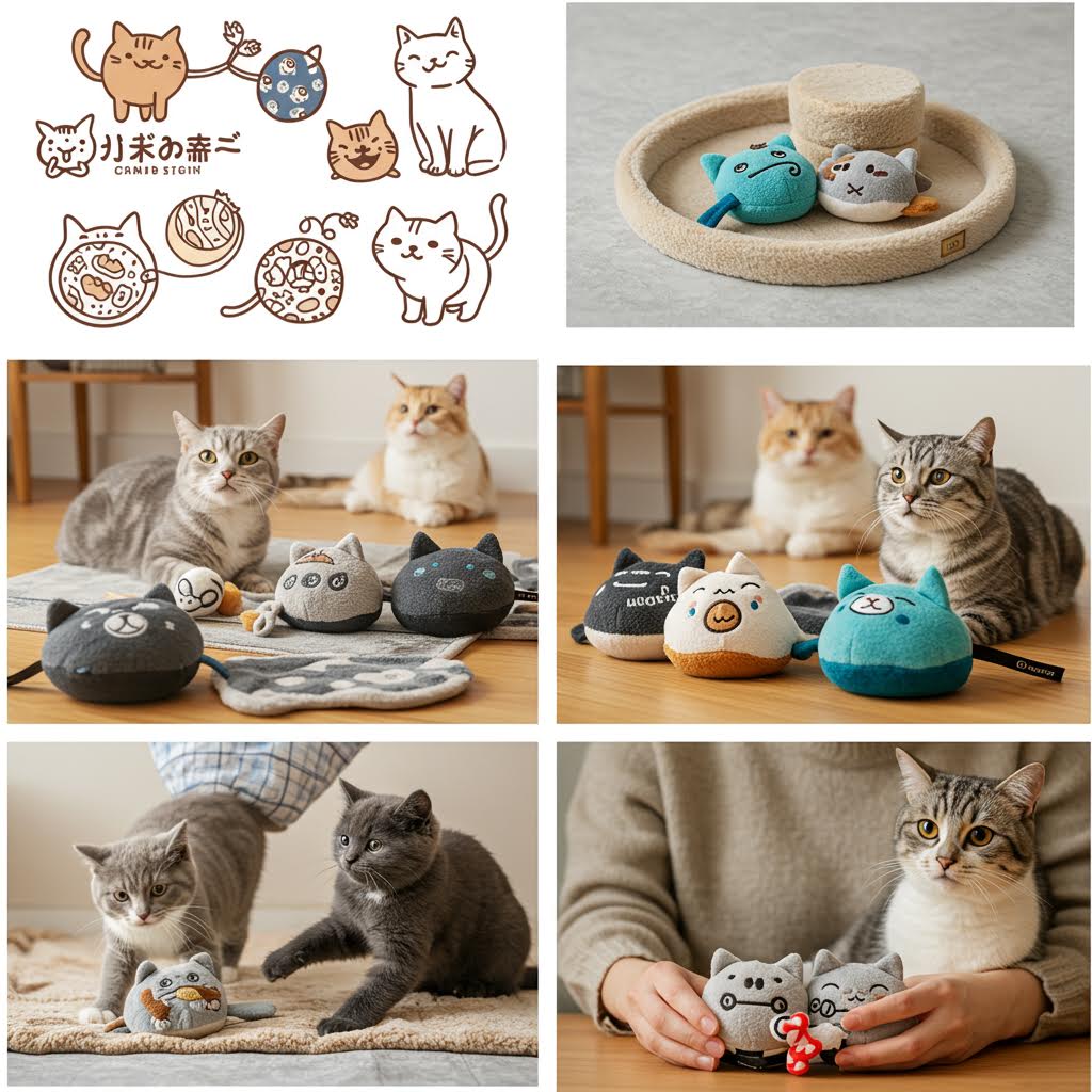 굿즈 제작 과정에 슬롯생강이 반영된 고양이 디자인 상품 운영 사례